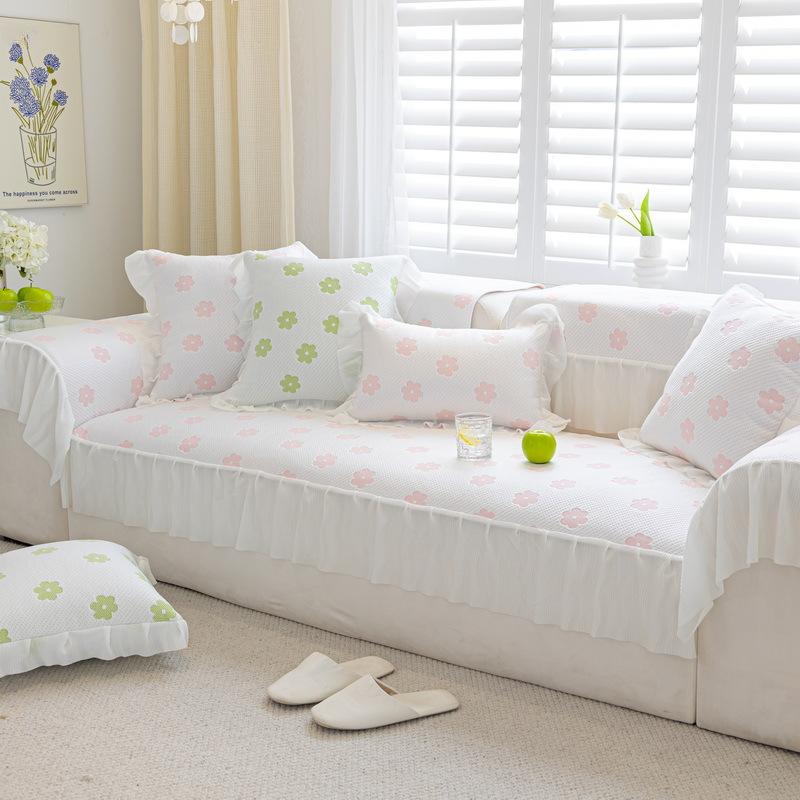 Ice Silk Sofa Cushion Summer Mat Cushion Anti-slip New Style Cool Small Fresh Summer Sofa Cushion