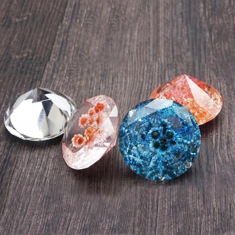 Creative New DIY Silicone Diamond Pendant Mold Creative Handmade Crystal Jewelry Resin Casting Mould Making Tool Accessory
