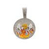 Fire and Dumbbell Fashion European and American Hip Hop Pendant As A Symbol of Power for Men's Trendy Brand Accessories