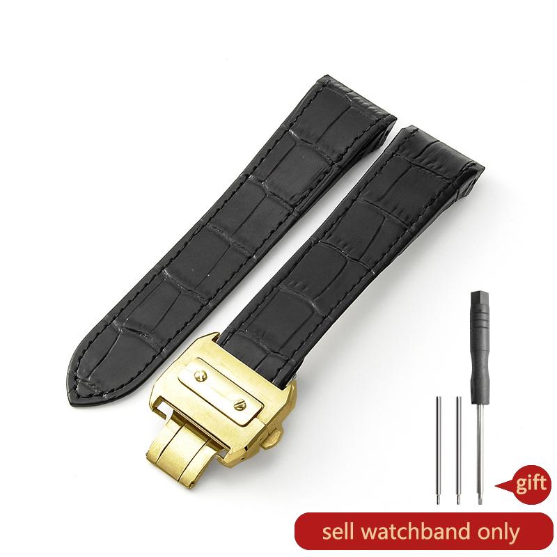 Genuine Leather Watch Strap for Cartier Sandoz Santos 100 Watch Band Soft Comfortable Watchband Accessories 20 23mm Wristband