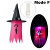 Halloween Glowing Witch Hat Lanterns Hanging Decoration for Garden Porch Room Indoor Outdoor Holiday Party Props Decor