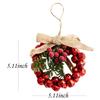 Christmas Bell Wreath Outdoor Ornament Decor With Pine Cones Bows Artificial Festival Wreath For Door Wall Porch Mantle Kitchen