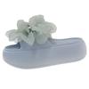 Fashion Comfort Platform Slides for Women Spring Summer Outdoor Beach Slippers Thick Bottom Slip on Sandals Lace Flower Decor Shoes