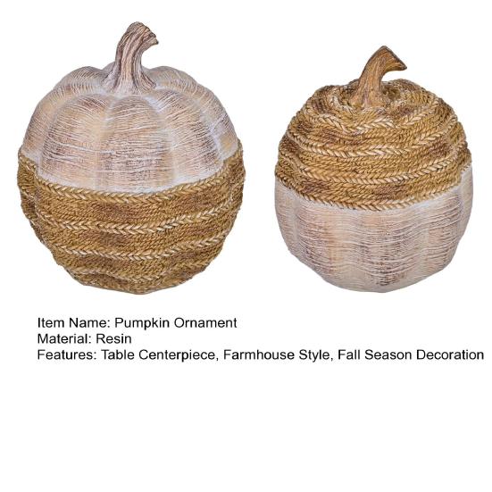 2Pcs/Set Pumpkin Decorations Fall Decor Table Centerpiece Indoor Autumn Farmhouse