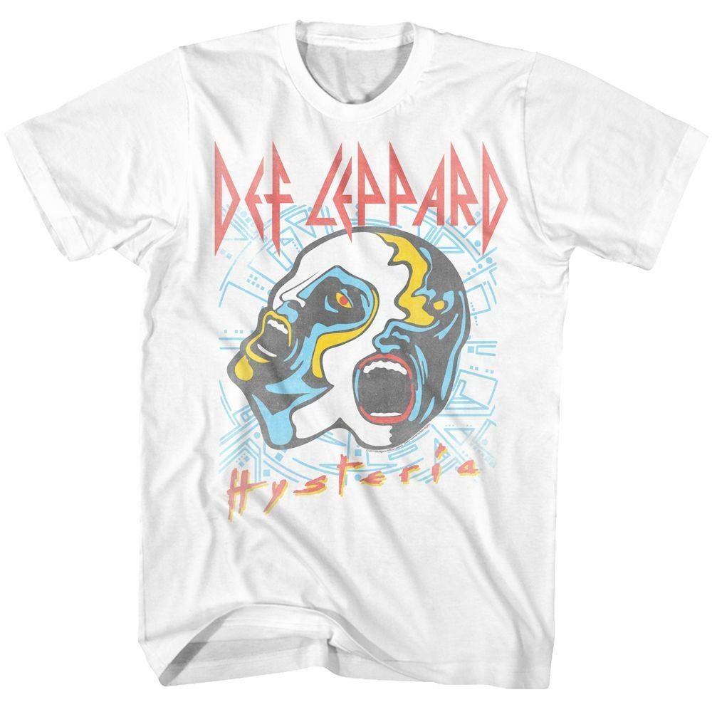

Def Leppard Faces White Adult T-Shirt Mens Womens Tees Top S