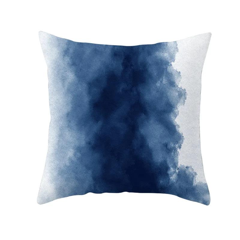 Blue Ink Pillowcase Car Ornaments Office Living Room Sofa Home Pillowcase