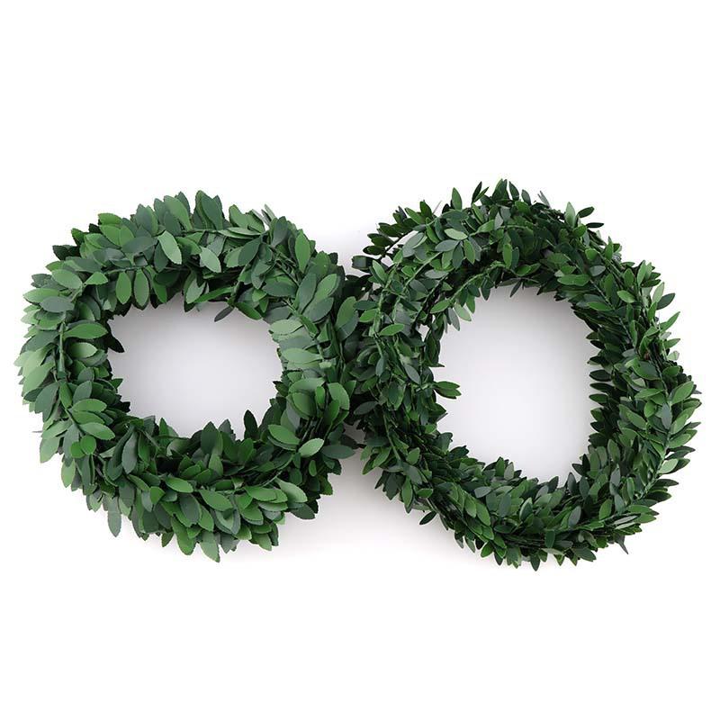 Accesorii din Răchită Rattan Frunză Verde pentru Decorațiuni DIY Coroană și Coafură