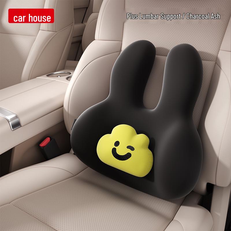 Car Headrest & Lumbar Support Pillow - Cute, Skin-Friendly Memory Foam for Neck & Back Comfort