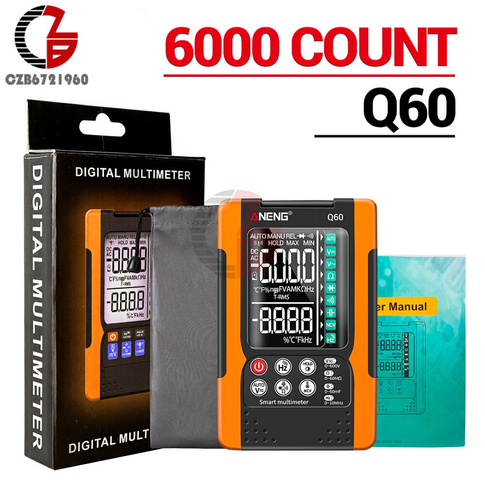 

Q60 Handheld Digital Multimeter LCD Backlight Portable AC/DC Ammeter Voltmeter Ohm Voltage Tester Meter Multimetro