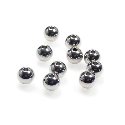 High-Precision 304 Stainless Steel Polished Spherical Spacer Beads for DIY Jewelry.