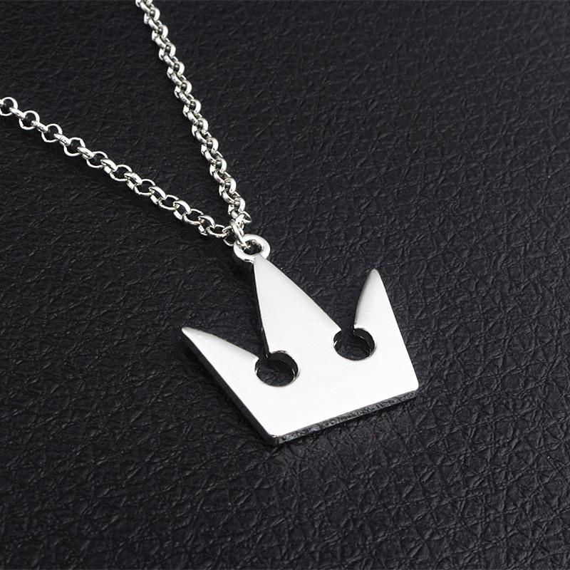 Spiel Kingdom Hearts Kette Anhänger Halskette Sora Schlüsselanhänger Krone Anhänger Statement Choker Halskette Damen Herren Schmuck Cosplay