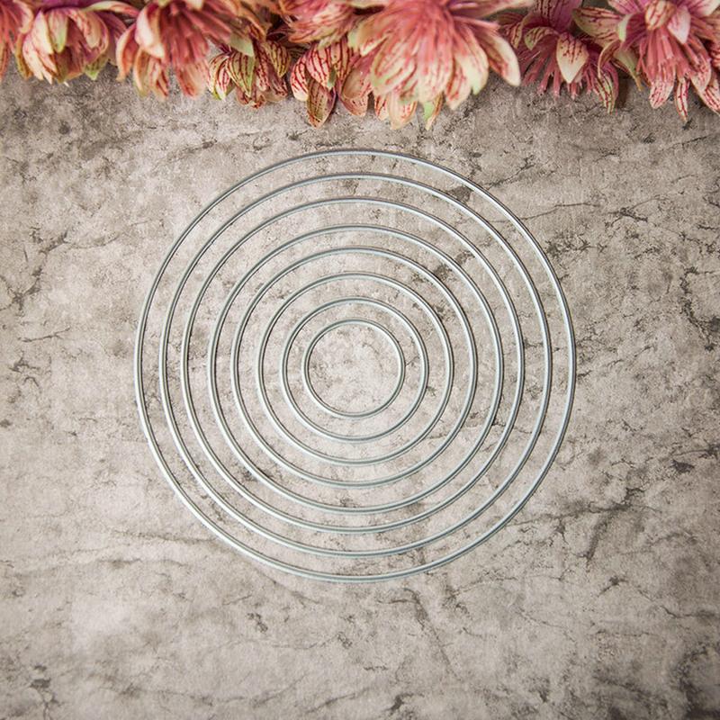 Round Circle Shape Frame Cutting Dies Metal Stencil DIY Scrapbooking Album Paper Card Embossing Craft Die Cut Template
