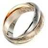 Trinity Ring 0.1" Band K18 Gold (YGxPGxWG) #4.5(US Size) 6.59g Women Used