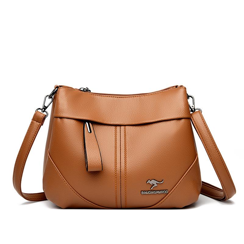 Women's Bag Spring New Single Shoulder Embroidered Thread Crossbody Mom Bag Elegant and Simple Women's Handbag
