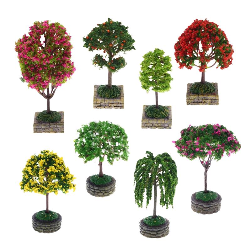 1:12 Copac Peisaj Miniatură Casă de Păpuși Portocal Copac Decor Grădină Jucărie Accesorii Casă de Păpuși