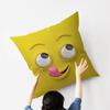 CARTOON ANGRY Funny Face Eyes Maple Design Cushion Cover Happy Autumn Harvest decor Holiday Decorati Pillow Cover