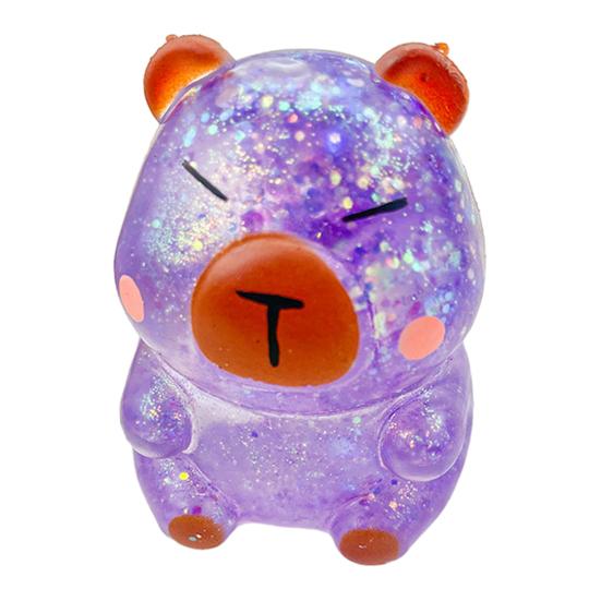 Glitter Cartoon Animal Sensory Fidget Toy for Adults Kids Cute Pig Duck Turtle Squeeze Toy for Stress Relief Easter Basket