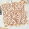 Flower Printed Silk Scarf Square Scarf Hair Band All-match Floral Kerchief  Spring Summer