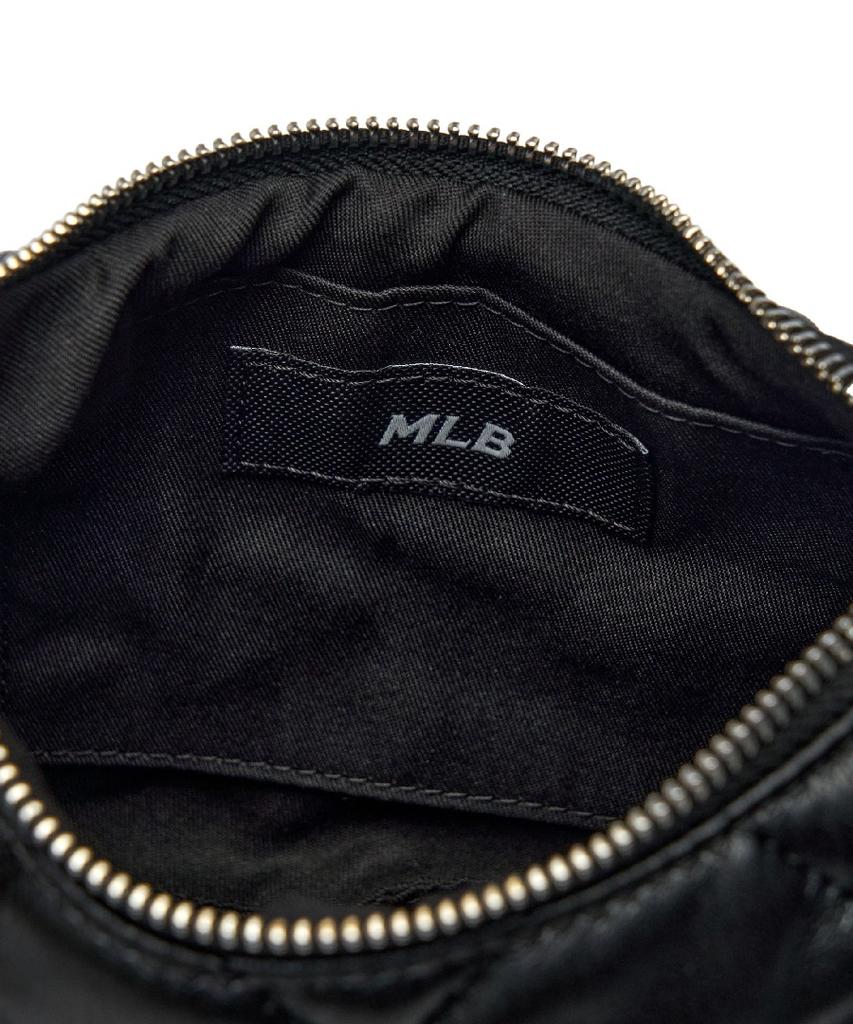 Mlb Basic Quilted Pu Hobo Bag Ny (Black)