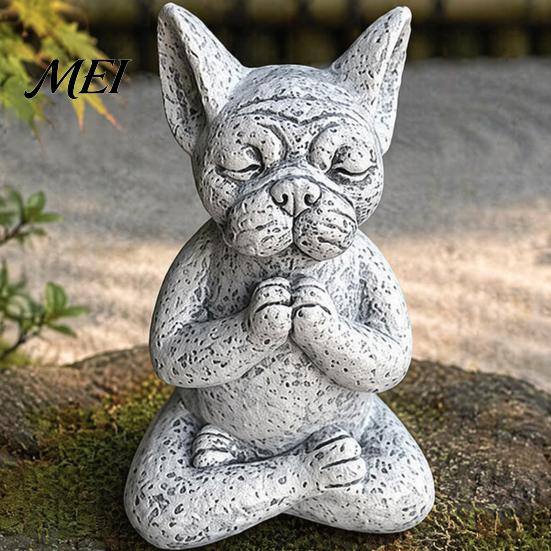 Dekorative Skulptur für Außenbereiche Tierfigur für Meditation Ornament, Harz Zen Statue, Stressabbau Sitzende Niedliche Gartengestaltung