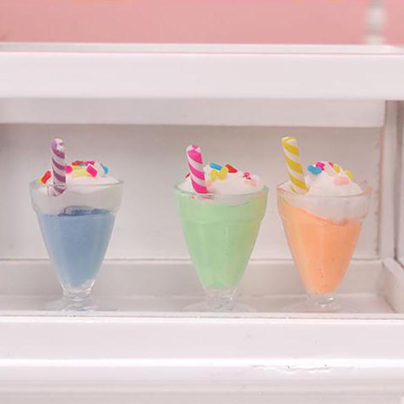 1buc 1:12 Cești Mini pentru Înghețată Casă Păpuși Accesorii Alimentare pentru Bucătărie