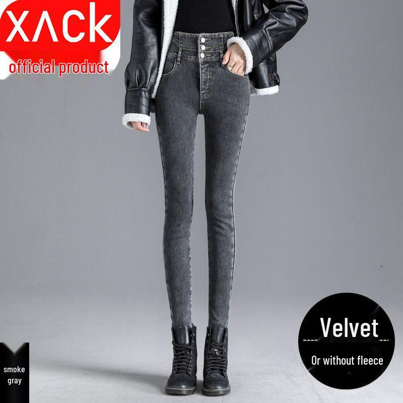 Women s Super High Waist Stretch Velvet Skinny Jeans (2025 Style) - Slim Fit Pencil Pants 29