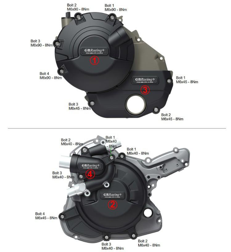 Ducati Hypermotard 939/939S (2016-2020) Engine Anti-Fall Protection Cover