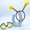 1set Cute Students Halloween Cartoon Bee Hairhoop & Sunglasses for Cosplay Party