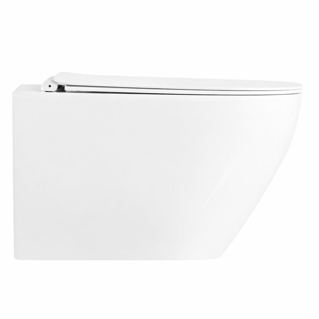 Interno 49 CM rimless wall-hung toilet bowl with W/O seat, white
