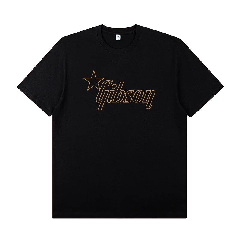 2025 Kolekce Slash Gibson Les Paul Tričko s krátkým rukávem Kostým pro rockovou kapelu Letní oblečení Módní topy Grafická trička