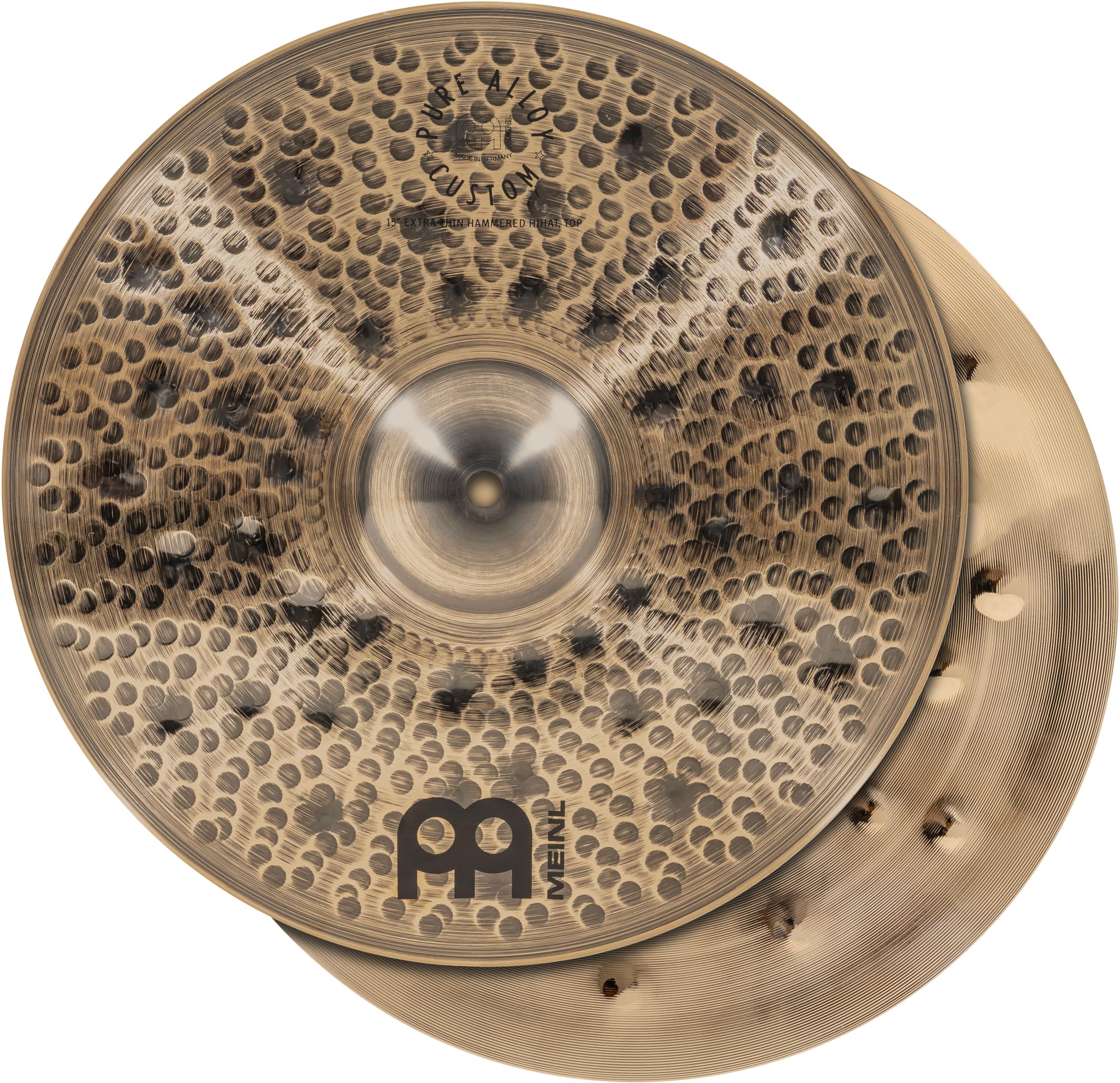 

MEINL Cymbals Pure Alloy Custom Series Cymbals Extra Thin Hammered Hihat PAC15ETHH Hi-hat 15 []