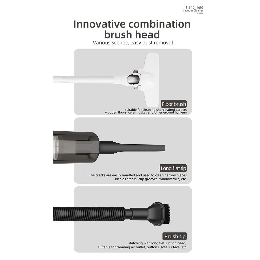 Handdammsugare Fordon Bärbar Trådlös Hushåll Liten Högsug Mini Högeffekt Mute Dammsugare