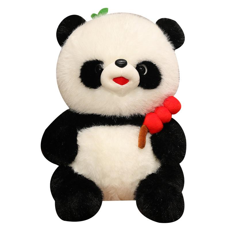 Cute Sichuan Giant Panda Doll Candied Gourd Giant Panda Doll Children'S Throw Pillow Zoo Souvenir