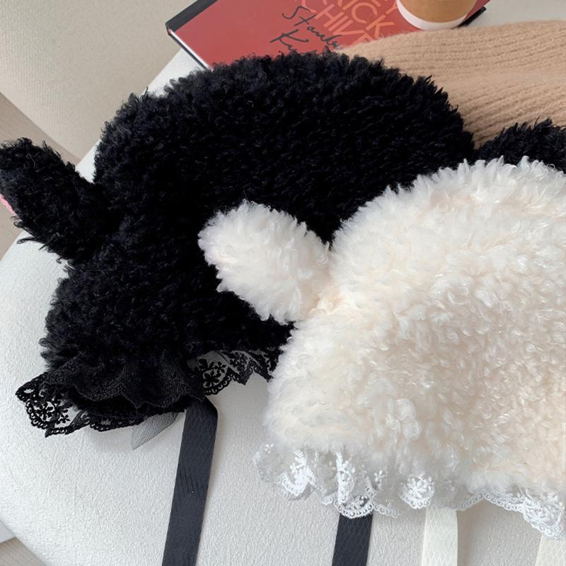 1 szt. Miękki kapelusz z rogami jagnięcymi do fotografii, różne przebrania, wygodny w podróży, uroczy, ciepły, przyjazny dla skóry, codzienny, bawełniany, słodki