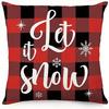 Home Decor Merry Christmas Gnome & Truck Checkerboard Pillows Pattern Cushion Cover Suitable For Sofa Bedroom Car Pillow Cover