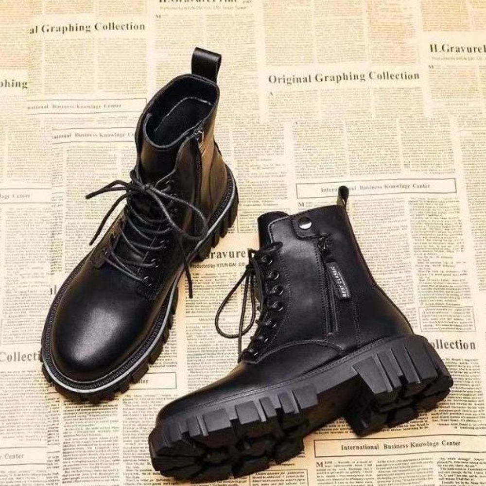 2025New Boots Ladies Lace-Up Shoes for Women Warm Platform Zipper Ankle Boots Soft Women Shoes Winter Boots Fashion Botas Mujer