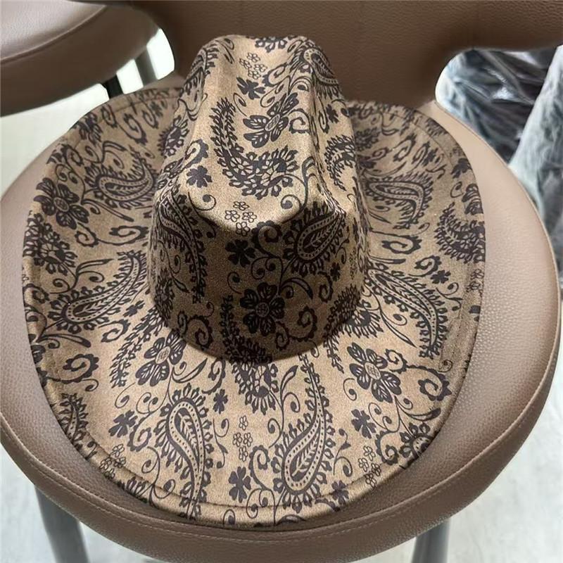 New cashew western cowboy hat retro felt hat Tibetan men's and women's hats American hood