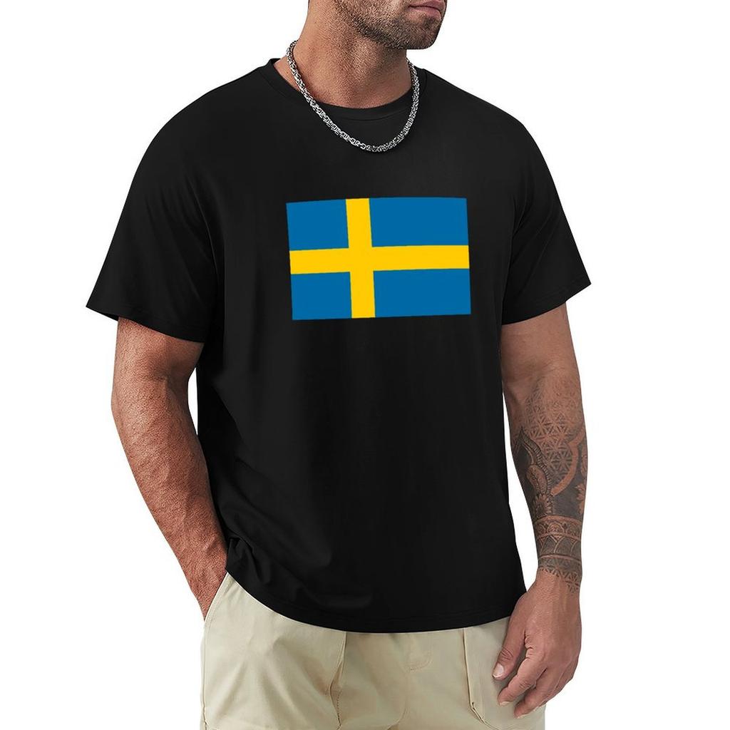 Sweden Swedish Flag Tshirt Casual All Match Tee Shirt For Unisex