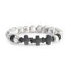 Prayer Men Women Bracelet Hematite Cross Rosary Natural Stone Beads Jesus Onyx Meditation Bracelets Bangles Jewelry Gift Pulsera