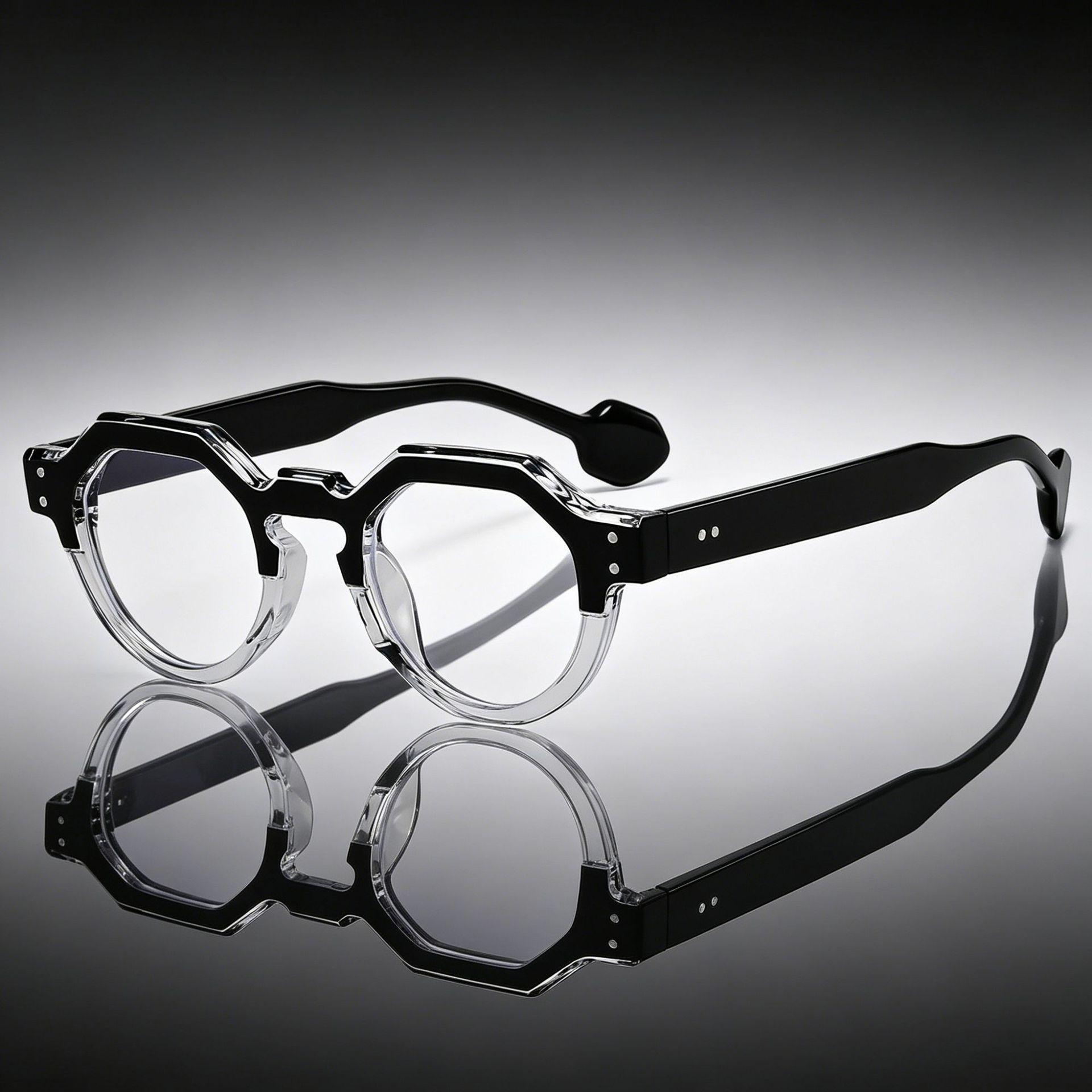Unisex European Polygonal Sunglasses with Rivet Detail & UV Protection