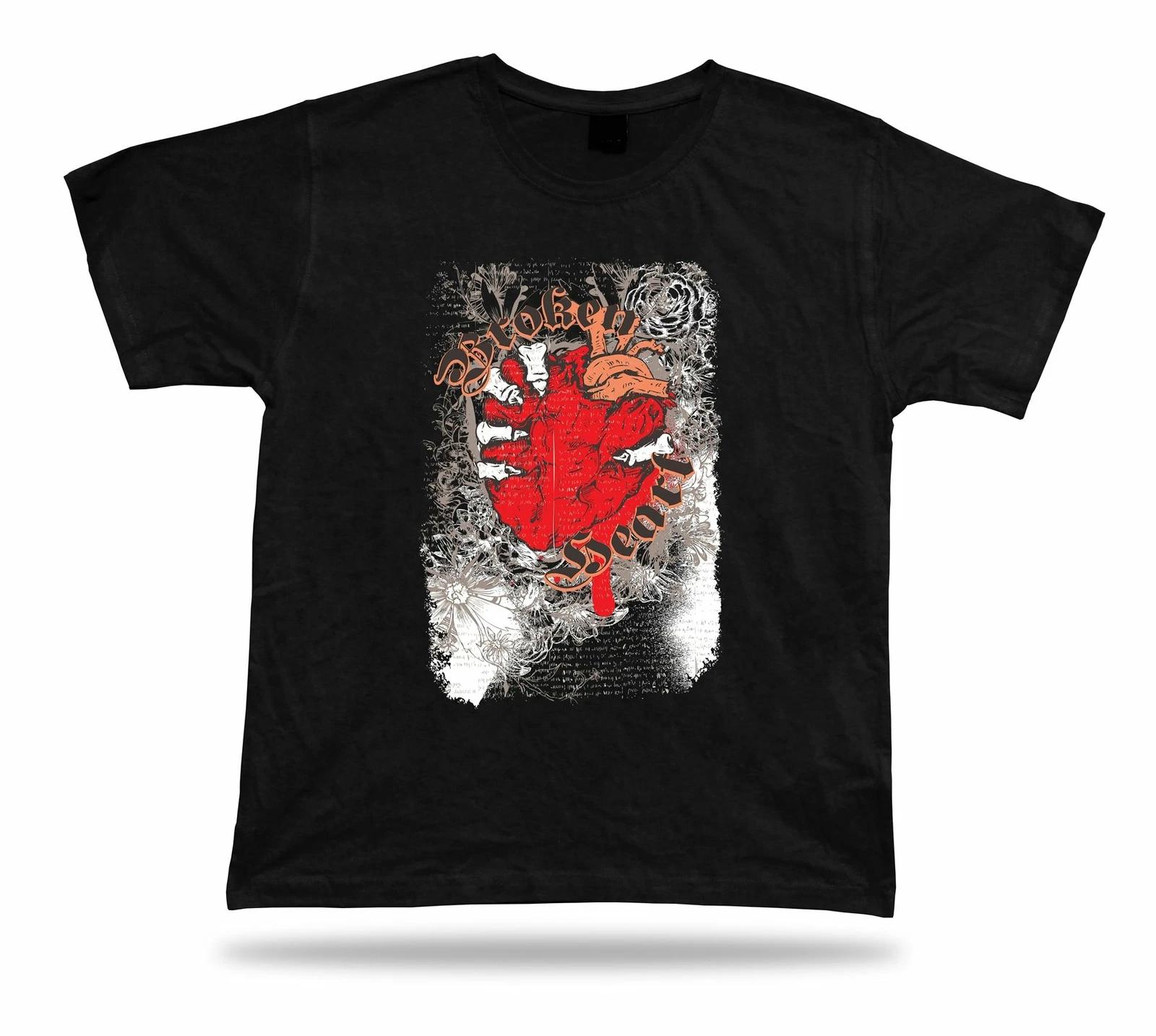 Broken Heart unique t shirt tee stylish modern design gift present apparel 4XL