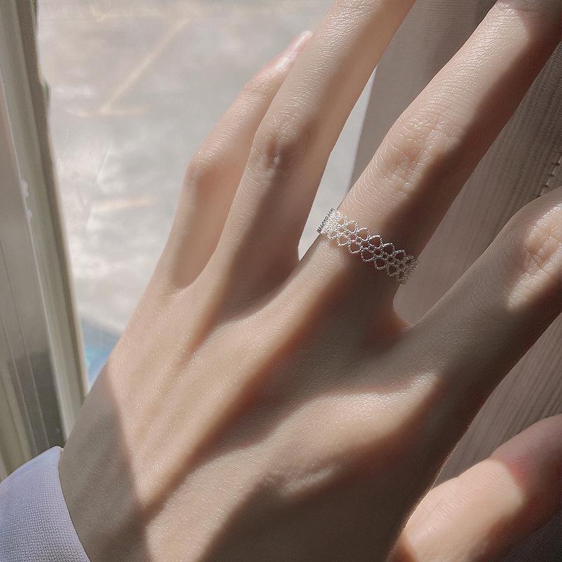 Exquisite Gold Open Ring: Japanese & Korean Style, Diamond-Studded Thin Band, Stackable & Elegant Finger Jewelry