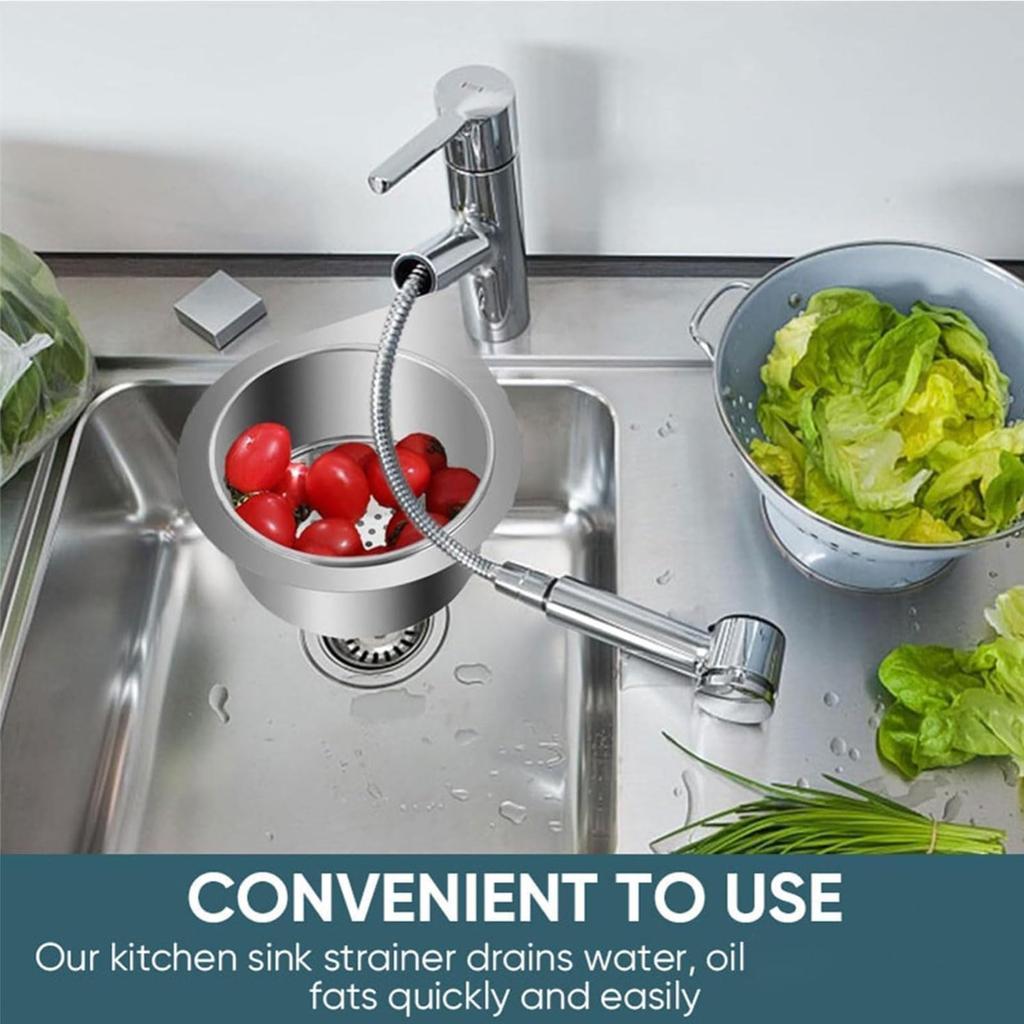 Stainless Kitchen Sink Strainer Basket, Sink Food Catcher for Kitchen Use