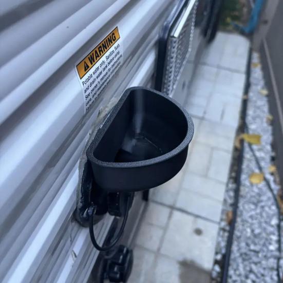 RV Water Inlet Funnel 3.54-in Wide Mouth Bucket Design for Easy Water Filling