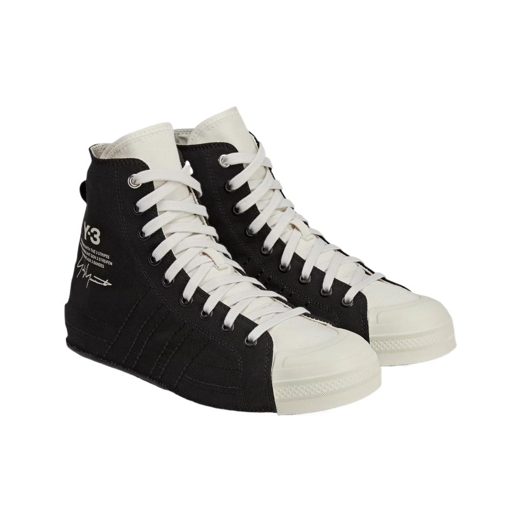 Adidas Y-3 Nizza High Black White Unisex Sneakers Orbit-Grey JQ8818