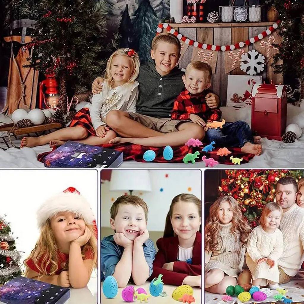 Kids Dinosaur Christmas Advent Calendar Dinosaur Eggs Holiday Countdown Calendar Xmas Surprise Gifts for Boys Girls Teens
