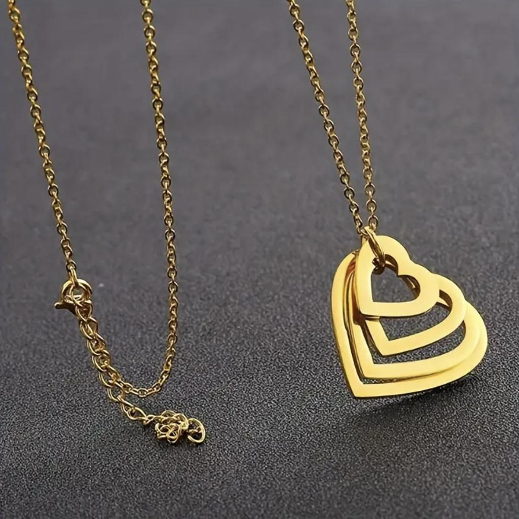 Popular Love Pendant Necklace with Engraving for European and American Couples Mother's Day Birthday Gift