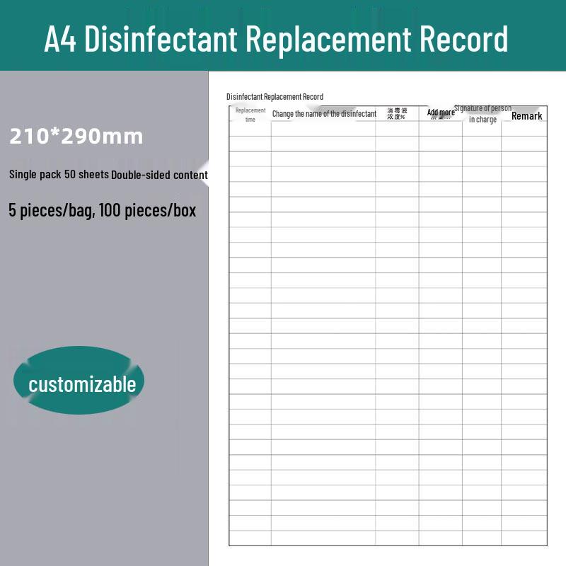 Customized Farm Hygiene & Disinfection Log Book for Public Health Records