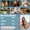 JIT Retro Metal Wall Sign Vintage Woman Silhouette Window Art Kitchen Decor