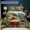 Comet In Moominland Pattern Bedding,Quilt Set Quilt Cover Pillowcase Home Birthday Gift(1 * Duvet Cover + 2 * Pillowcase, Without Core)_lx